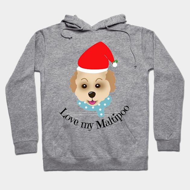 Christmas Maltipoo Hoodie by designInk